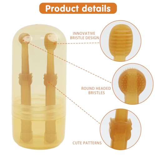 Qpets® 6PCS Dog Toothbrush with Tongue Scraper for Dogs Puppies Cats Small Pets Soft Silicone Pet Toothbrush for Easy Teeth Cleaning Massaging Soothing Gums Fresh Breath with Storage Box Qpets® 6PCS Dog Toothbrush with Tongue Scraper for Dogs Puppies Cats Small Pets Soft Silicone Pet Toothbrush for Easy Teeth Cleaning Massaging Soothing Gums Fresh Breath with Storage Box